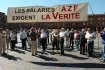 Une manifestation des anciens salariés en 2009 sur la place du Capitole. On ne connait toujours pas avec certitude la cause de l'explosion. Photo Remy Gabalda.