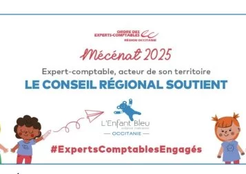 Mécénat : Mobilisation solidaire des experts-comptables d'Occitanie au profit de l'association « l'Enfant Bleu Occitanie »