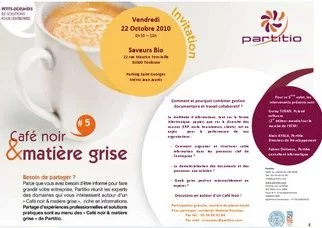 Nouveau « café noir et matière grise », le 22 octobre
