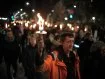 2 février. Retraites aux flambeaux : contre le projet de loi, plusieurs centaines de personnes se réunissent dans les rues du centre-ville de Toulouse pour manifester sous forme d'une marche aux flambeaux. 