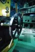 La salle des machines hydrauliques servant à la production d'énergie électrique.