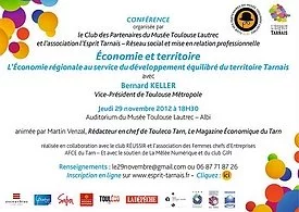 L'économie régionale au service du développement du Tarn, le 29 novembre à Albi