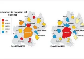 En Midi-Pyrénées, les villes moyennes profitent de l'attractivité de Toulouse 